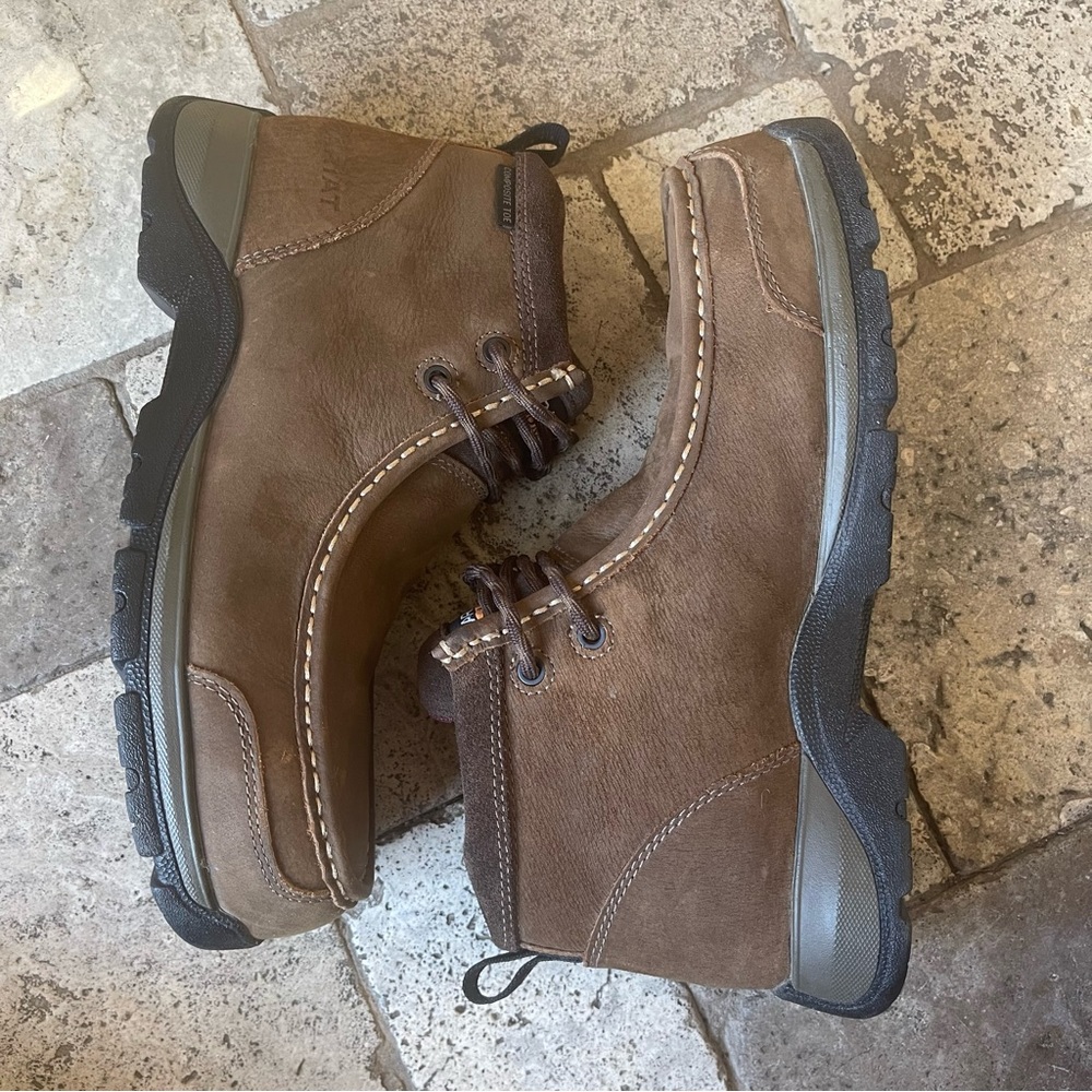 NWT Ariat Women’s Edge LTE Moc Composite Toe Work Boots | Brown Suede | Size 8 - Picture 4 of 16